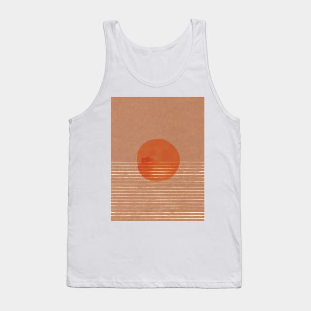 Boho orange sun in the sea Tank Top by WhalesWay